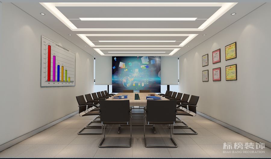 会议室-深圳创维小额贷款公司办公室设计效果图